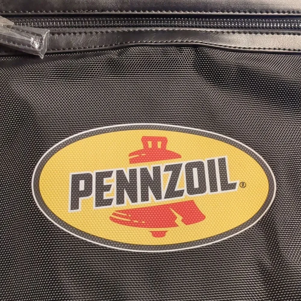 Pennzoil Ashbury Draw String Backpack Front Zip Pocket And Heavy Mesh Cool Back